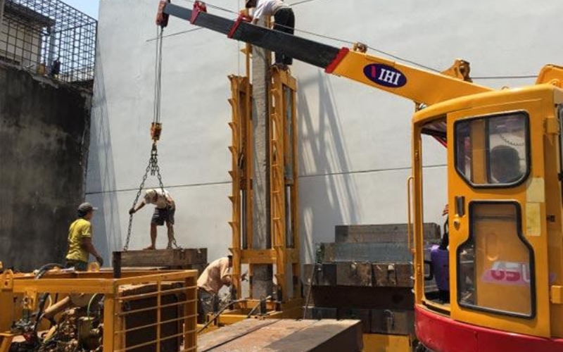 Ép cọc bê tông tại Bắc Ninh - Ép cọc Thủy Lực