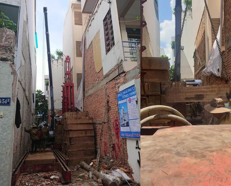 Khái niệm ép cọc nhà phố