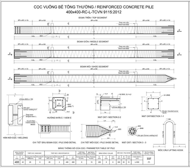 Vai trò của thiết kế cọc bê tông cốt thép