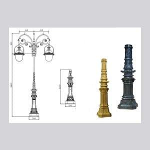 Cột thép trên đế gang