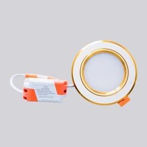 Recessed downlight with golden edge (Đèn Downlight âm trần viền vàng)
