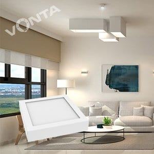 Đèn Led ốp Panel lắp nổi vuông – Vỏ nhôm