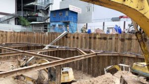 Thi công cọc bê tông tầng hầm